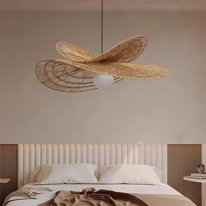 Bohemian Rattan Pendant Light Woven Hanging Lamp
