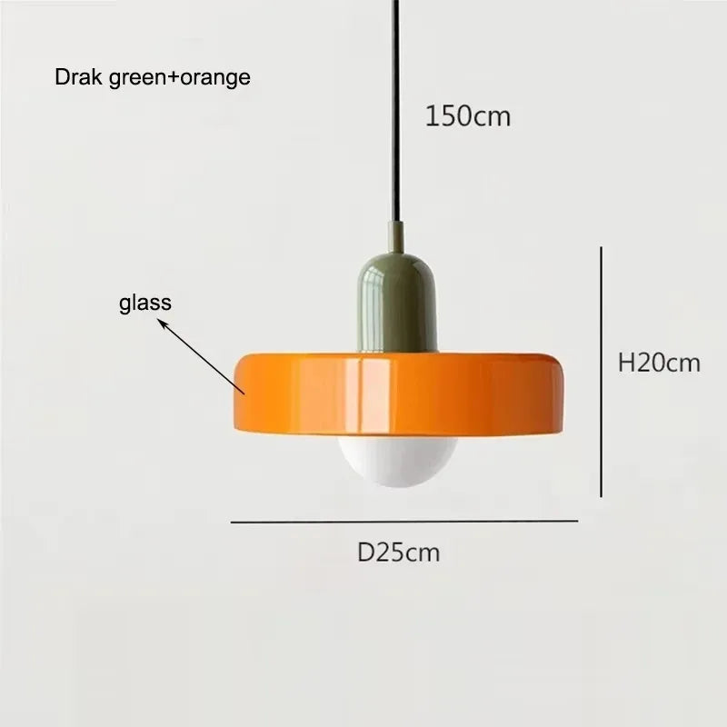 Nordic Retro Glass Pendant Light for Dining Room