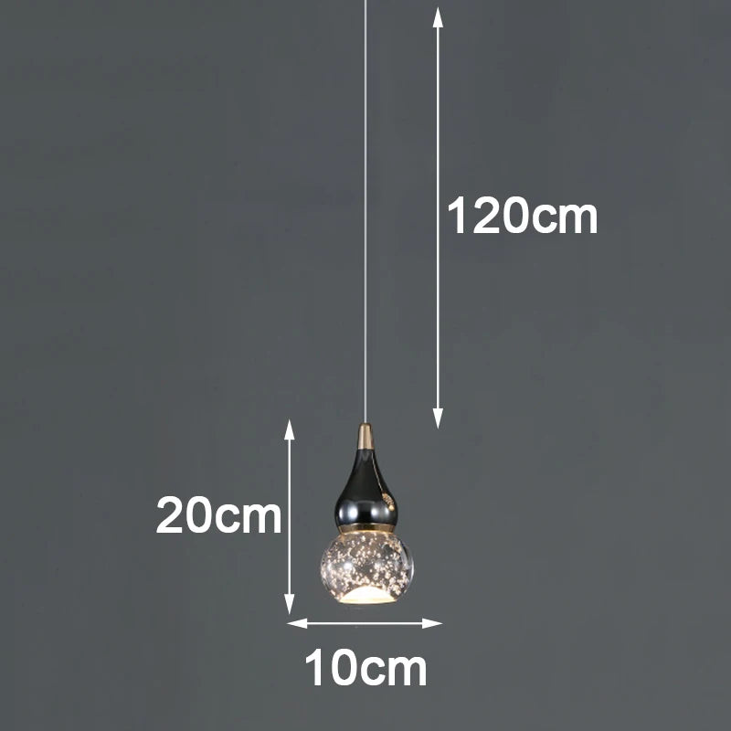 Crystal Glass Pendant Light for Staircase & Entryway