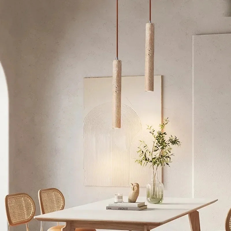 Nordic Travertine Pendant Light for Bedroom