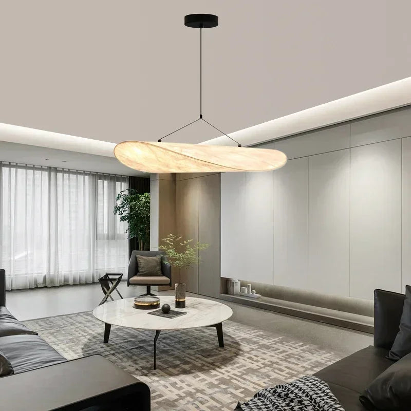 Nordic Silk LED Pendant Chandelier - Adjustable Hanging Lamp