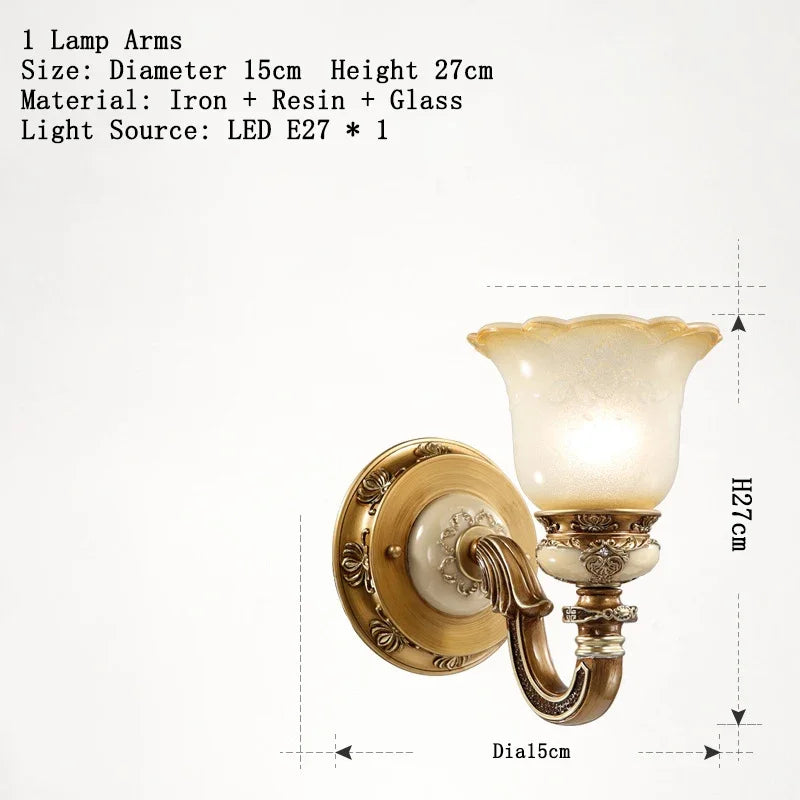 European Classic Resin Multi-Head Pendant Chandelier
