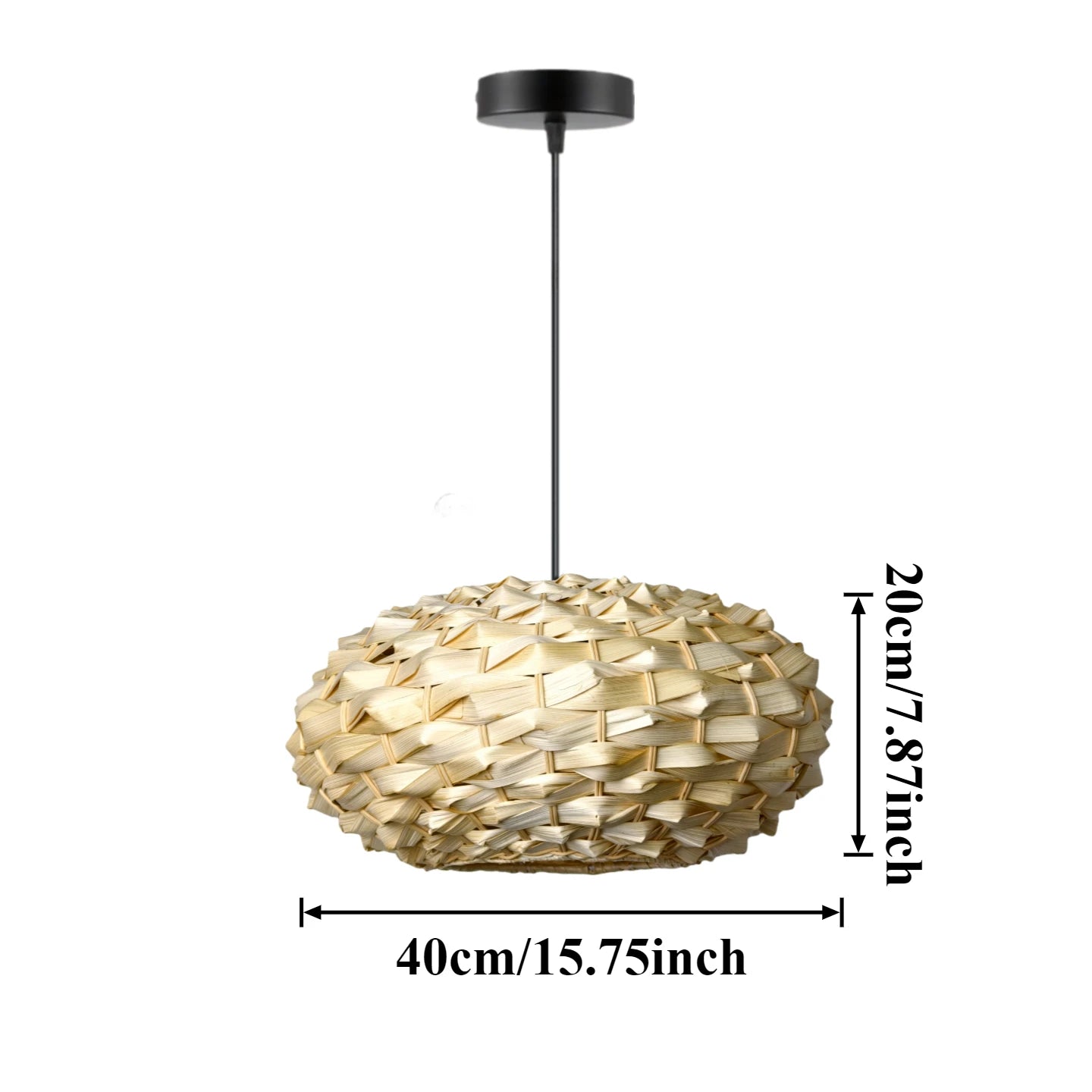 Bohemian Bamboo Rattan Pendant Light for Bedroom