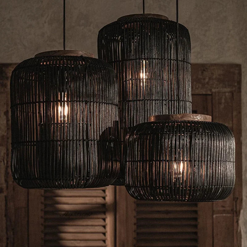 Vintage Bamboo Pendant Ceiling Light