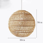Chinese Handmade Woven Natural Rattan Pendant Lamp Living Room Restaurant Hotel Homestay Bedroom Led Chandelier Art Lights Decor