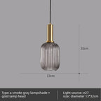 Nordic Glass Pendant Light with Copper Finish
