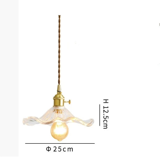 Vintage Copper and Colored Glass Pendant Light for Bar and Bedside