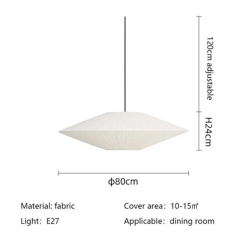 Lámpara Colgante Nórdica de Tela - Lámpara Colgante Minimalista