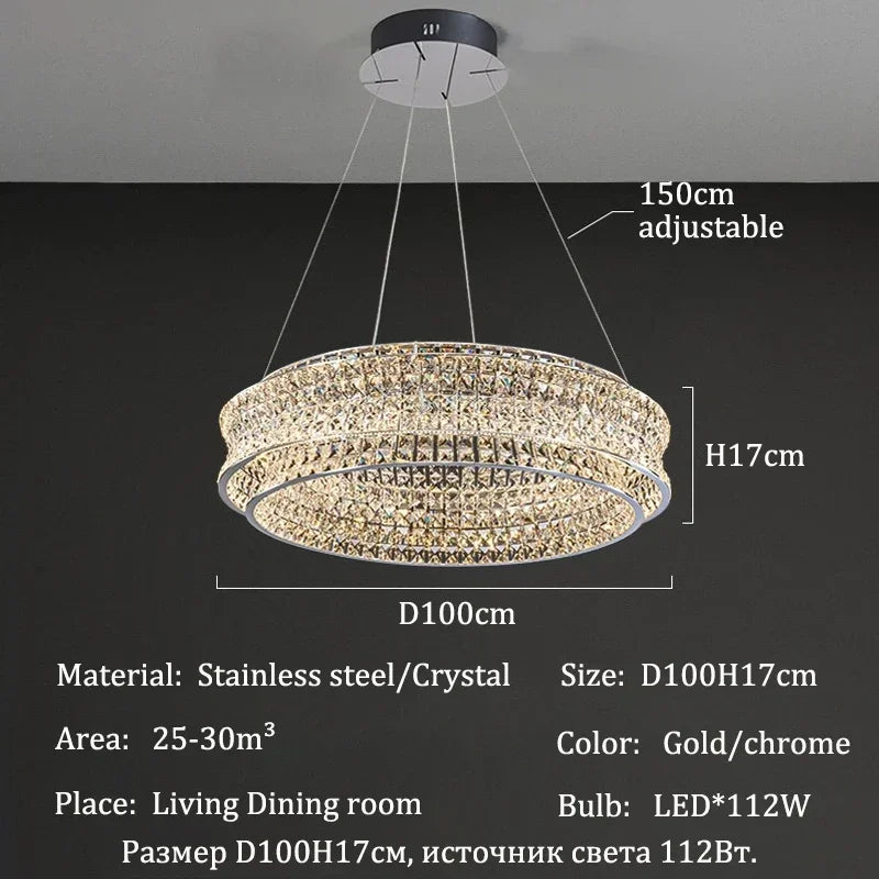 Modern Luxury Crystal Ceiling Chandelier