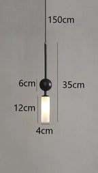 Nordic Light Luxury Pendant Lights Gold Black Iron Art Chandeliers LED Restaurant Bedroom Bedside Glass Decoration Hanging Lamp