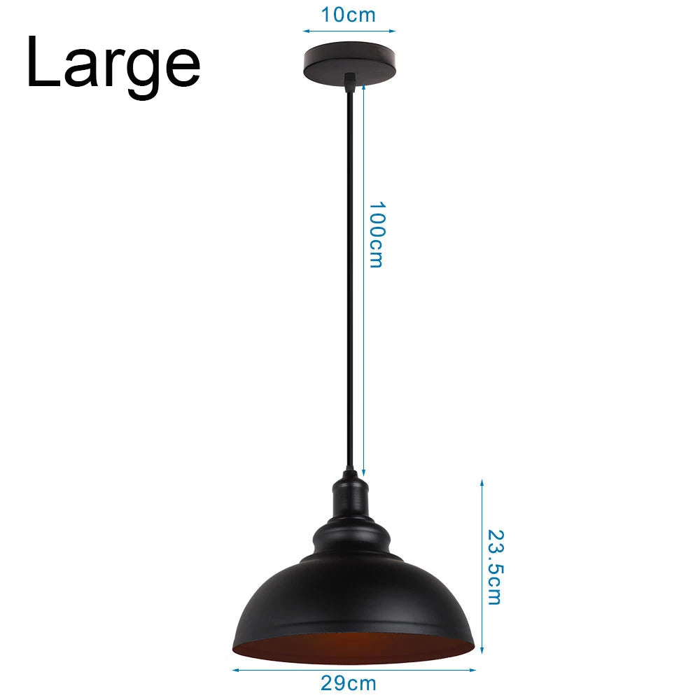 Industrial Iron Pendant Light for Dining Room Kitchen