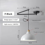 Nordic Iron Swing Arm Pendant Light for Dining Room