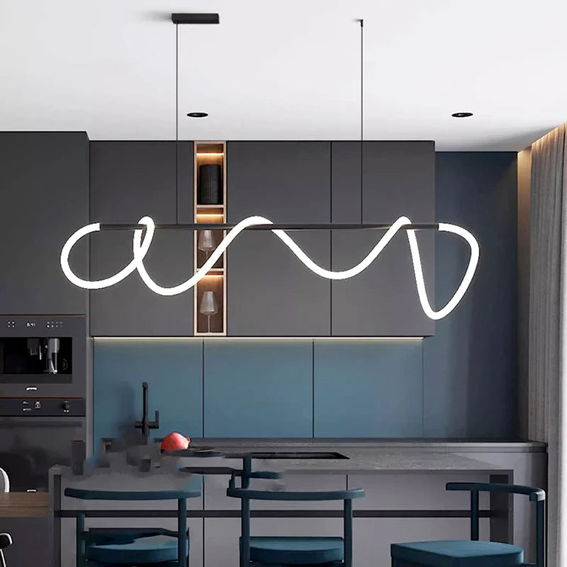 Nordic LED Neon Pendant Light for Dining Room