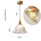 Retro Colored Glass Pendant Light Collection with Brass Fitting for Cafe