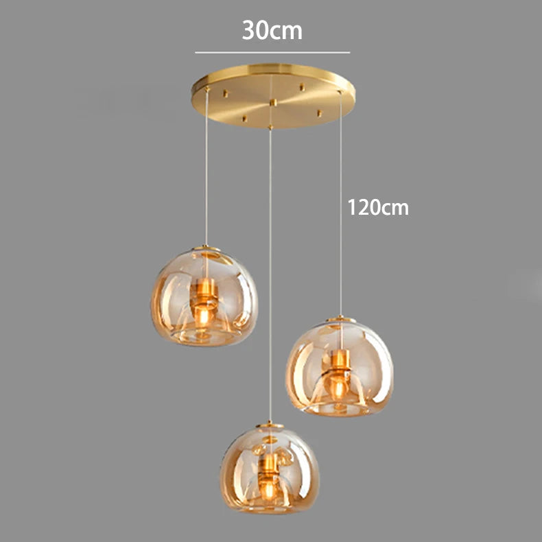 Modern Glass Pendant Light for Dining Room