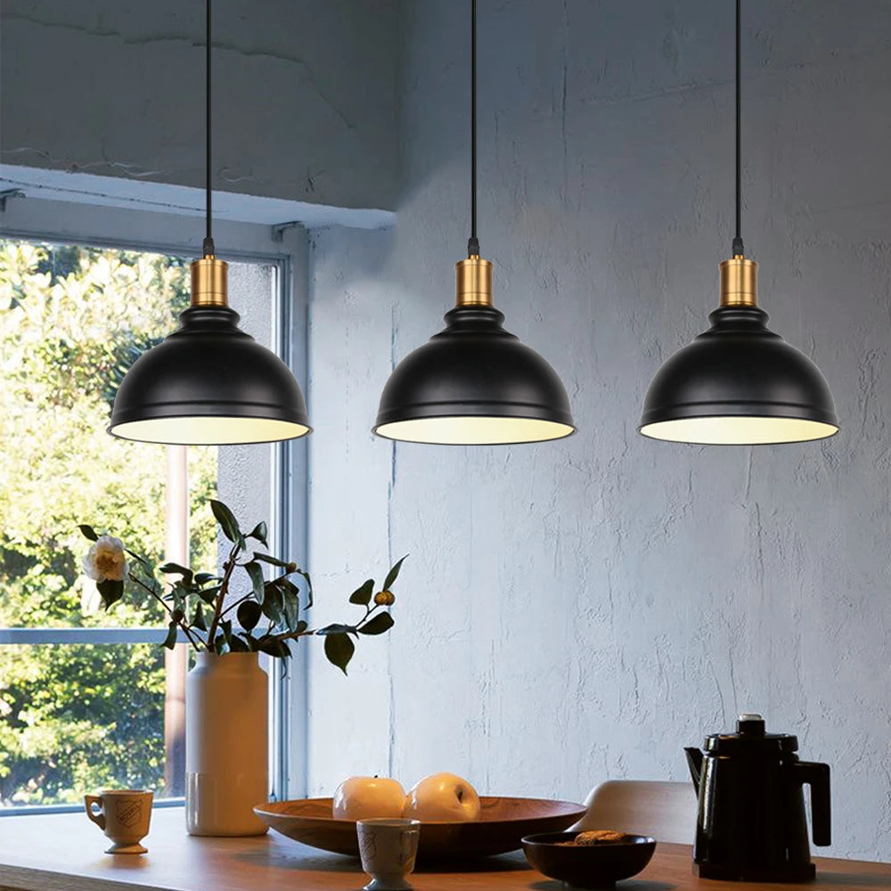 Industrial Iron Pendant Light for Dining Room Kitchen