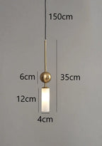 Nordic Light Luxury Pendant Lights Gold Black Iron Art Chandeliers LED Restaurant Bedroom Bedside Glass Decoration Hanging Lamp