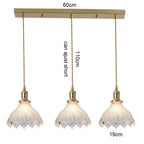 Retro Colored Glass Pendant Light Collection with Brass Fitting for Cafe