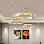 Luxury Crystal Ring Ceiling Pendant Chandelier Lights Dining Table Light Żyrandol Modern Chandeliers for Living Room Home Decor