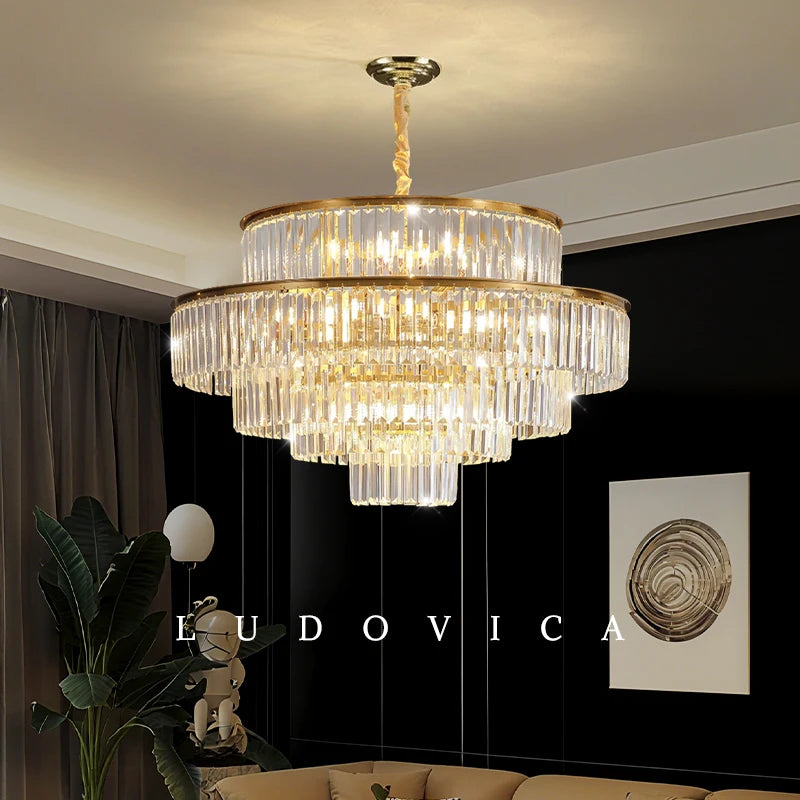LED Crystal Chandelier - Luxury Dining Room Pendant