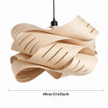 Nordic Wood Veneer Pendant Light for Bedroom