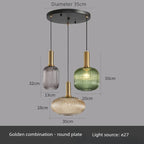 Nordic Glass Pendant Light with Copper Finish