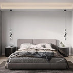 Minimalist Metal Pendant Light Spiral Design
