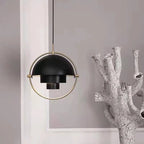 Danish Style Multi Shade Brass Pendant Light 28cm for Dining Room