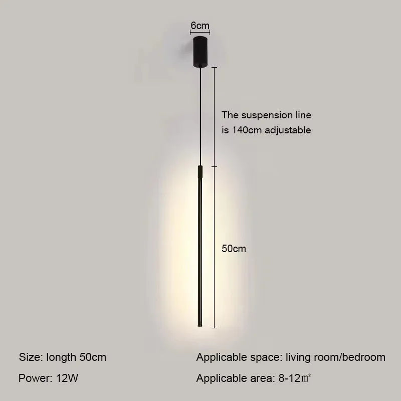Minimalist Iron Pendant Light for Bedroom