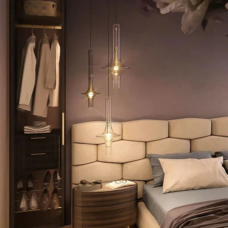 Nordic Glass Tube Pendant Light Minimalist Design