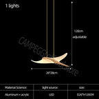 Nordic Acrylic Bird Pendant Light for Stairwell