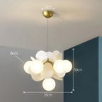 Colorful Branch Chandelier with Opal Glass Balls for Kids Room and Living Room