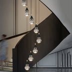 Lámpara colgante de cristal para escaleras y entrada