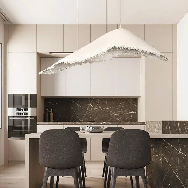 Nordic Iron Pendant Light with Fringe Detail