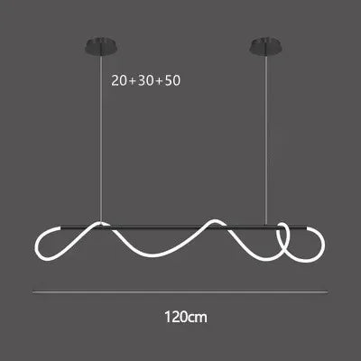 Nordic Led Long Hose Chandelier for Table Dining Room Kitchen Bar Minimalist Pendant Lamp Home Decor Lighting Lusters Luminaires