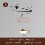 Retro Iron Pendant Light with Copper Shade