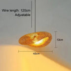 Nordic Rattan Woven Pendant Lamp for Dining Room