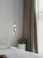 Lámpara colgante minimalista de hierro y cristal para sala de estar