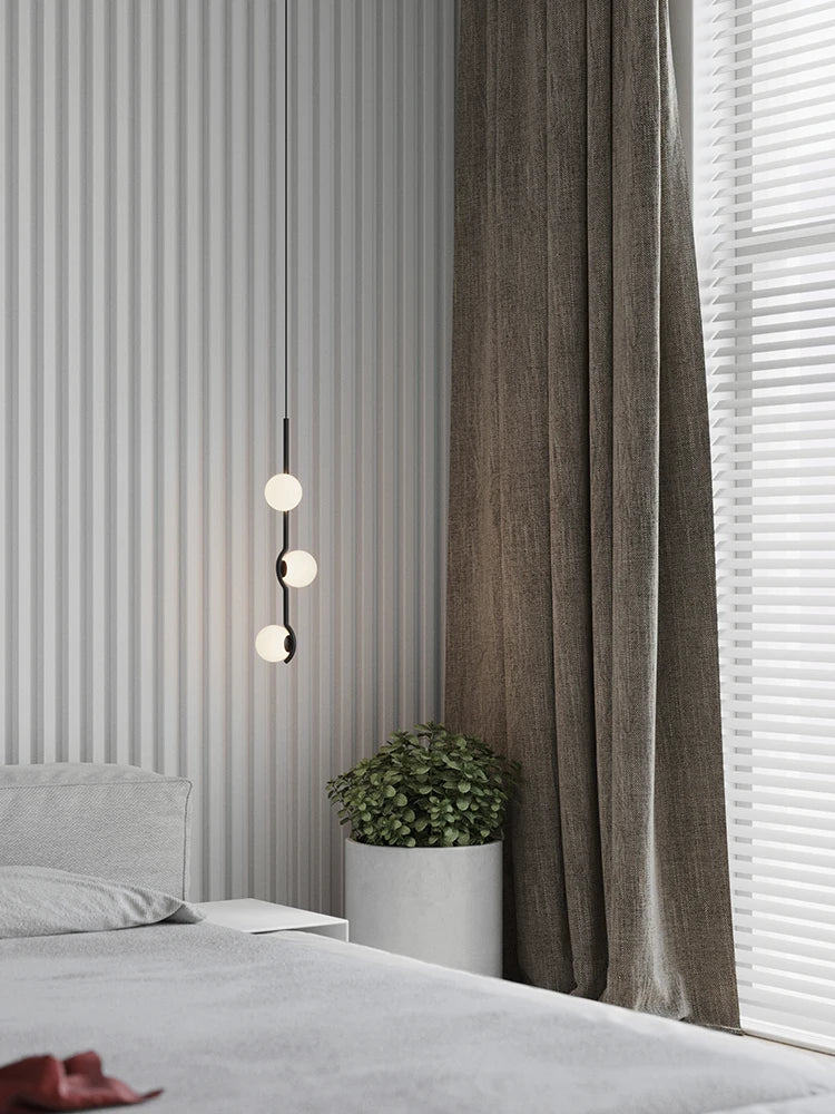 Minimalist Iron Glass Pendant Light for Living Room