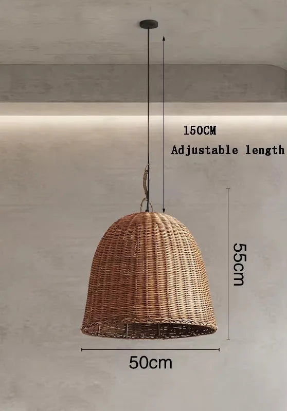 Wabi Sabi Bamboo Pendant Light for Zen Spaces
