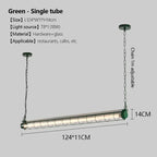 Industrial Iron Pendant Light Long Bar LED Hanging Lamp