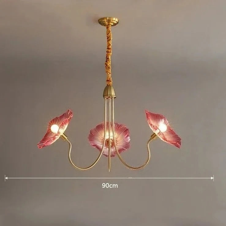 Nordic Glass Pendant Light with Iron Frame