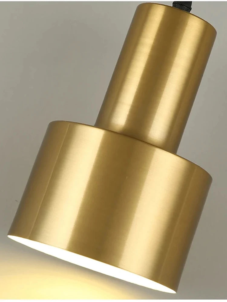 Minimalist Brass Pendant Light for Bedroom
