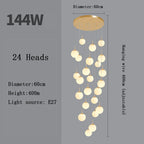 Opal Glass Ball Cluster Chandelier for Staircase and Hotel Lobby