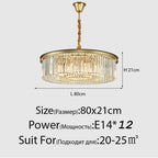 Modern Glass Chandelier LED Ceiling Light Black Gold