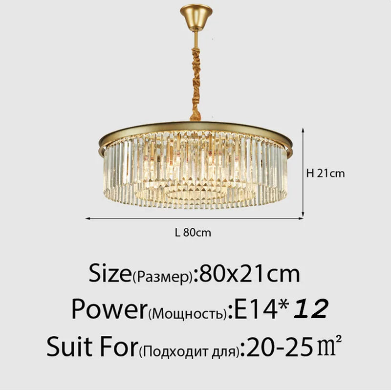 Modern Glass Chandelier LED Ceiling Light Black Gold