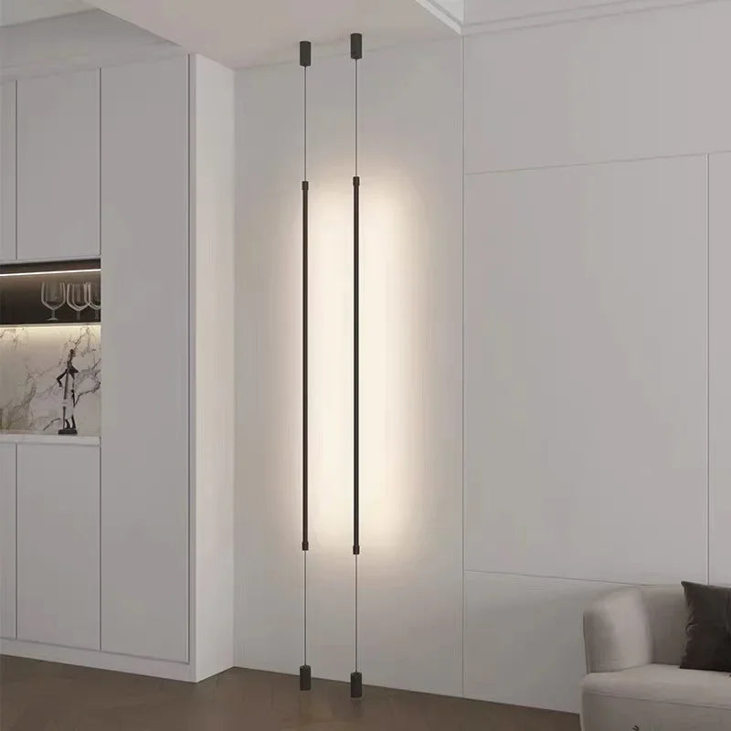 Lámpara colgante minimalista de hierro negro para dormitorio