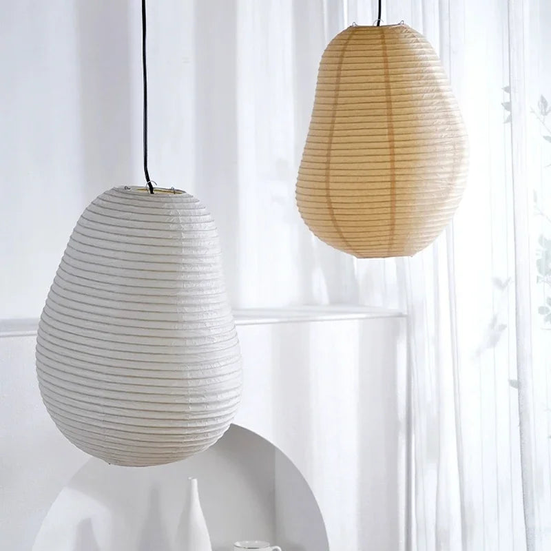 Lámpara colgante de papel de arroz japonesa para comedor