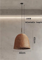 Wabi Sabi Bamboo Pendant Light for Zen Spaces