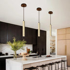 Slim Travertine Led Pendant Lamp Natural Stone Suspension Ceiling Hanging Light for Bedroom Bedside Dining Room Kitchen Island